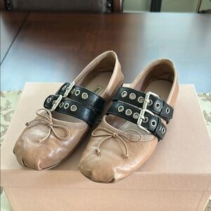 MiuMiu ballet flats in nude color
